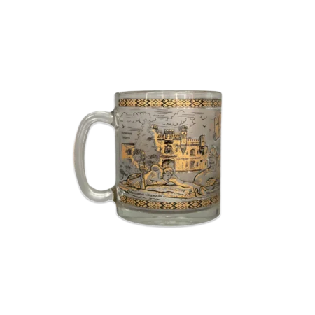 Кружка стеклянная «Брест с характером» в золоте 300 мл