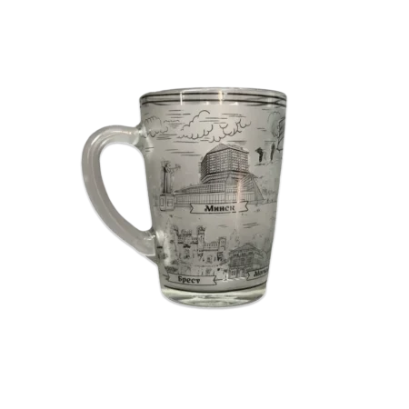 Кружка стеклянная «Города Беларуси» 300 мл
